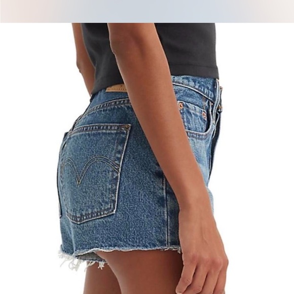 Levi's Pants - Levi’s 501 Distressed High-Rise Denim Shorts - Blue